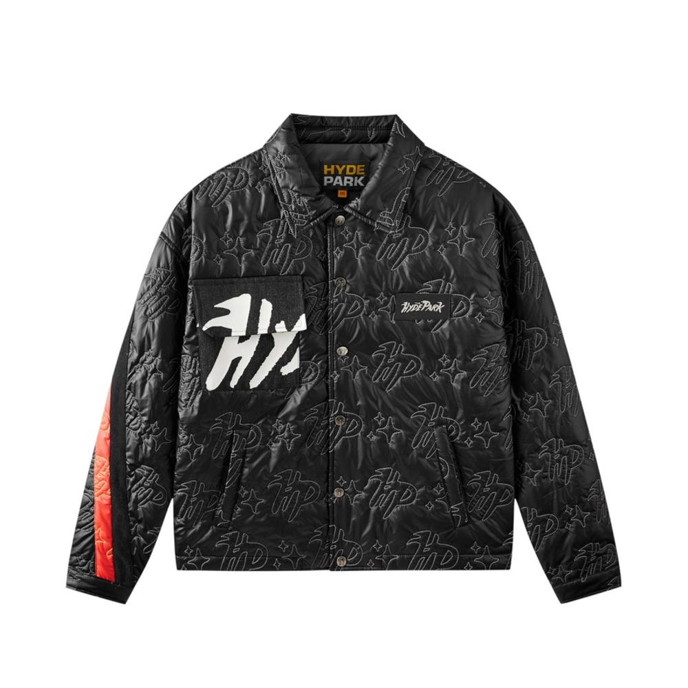 Hyde Park Moto Racer Coach Jacket in Black Bomber Jacket Size M NWT - Picture 4 of 10
